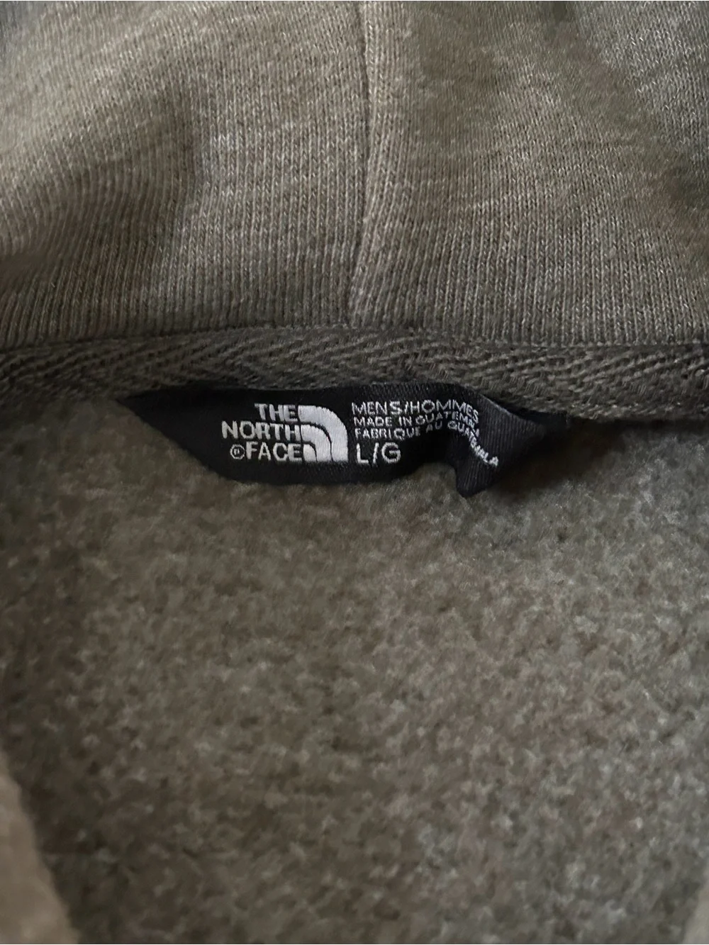 The North Face Men's Olive Green Pullover Hoodie with Black Logo